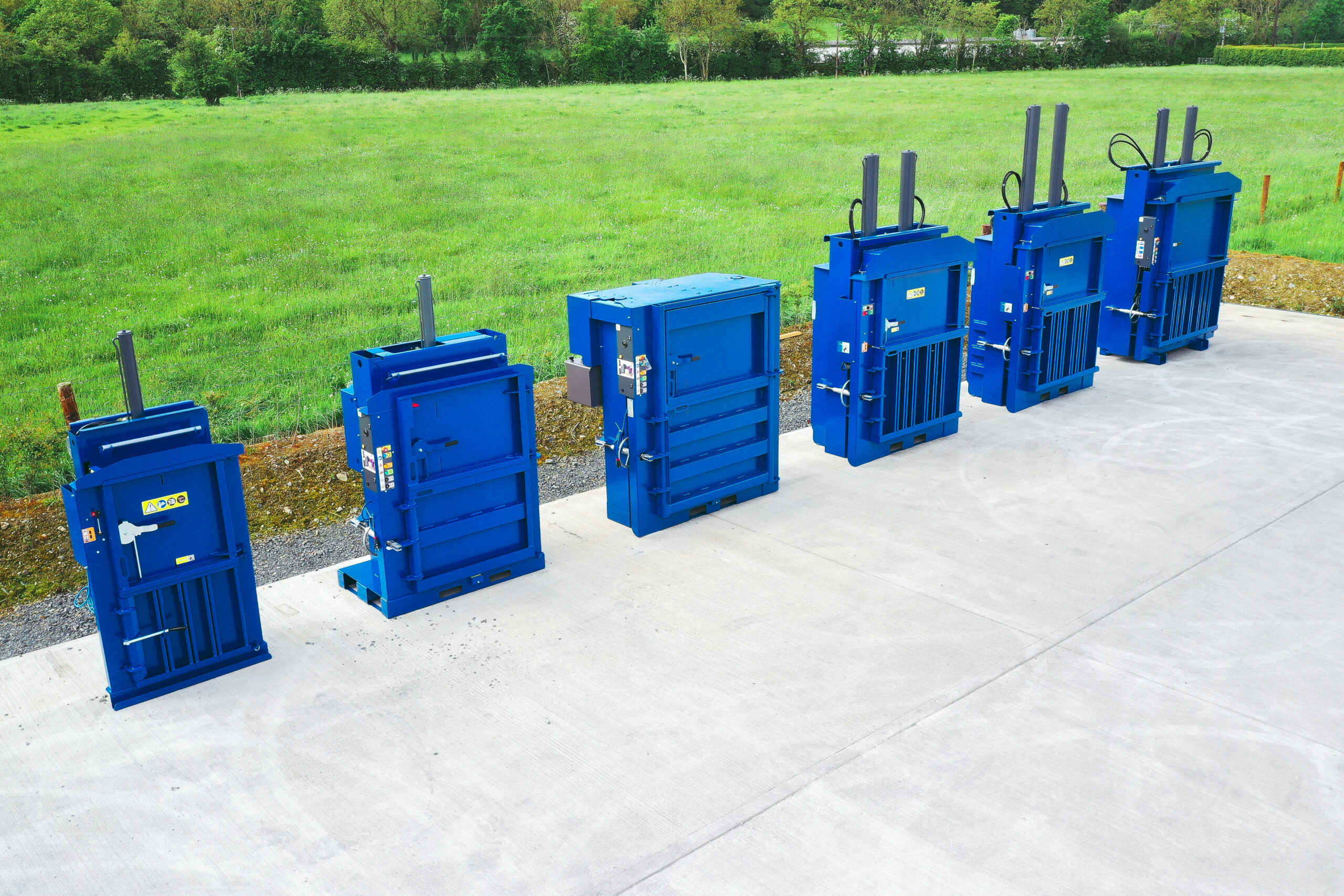 the MACFAB Range of vertical balers row of MACFAB Balers